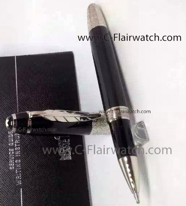 Best Replica MontblancDaniel Defoe Black Silver Fineliner Pen